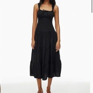 Sunday Best Strudel poplin maxi dress Black Sleeveless Dress
